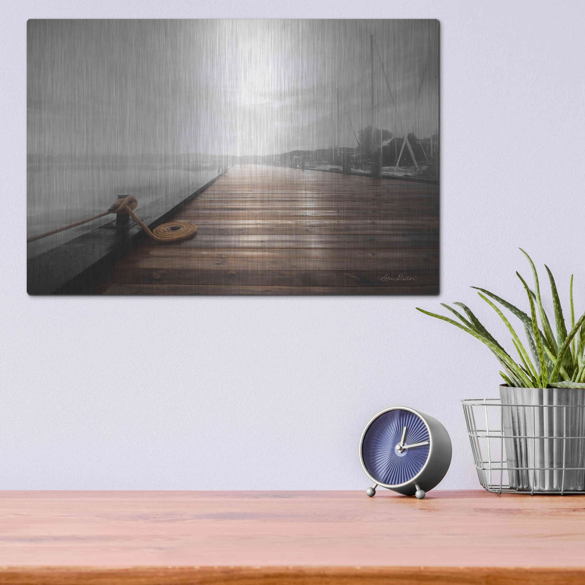 'Newport Dock I' by Lori Deiter – Metal Wall Art, 16x12 room view