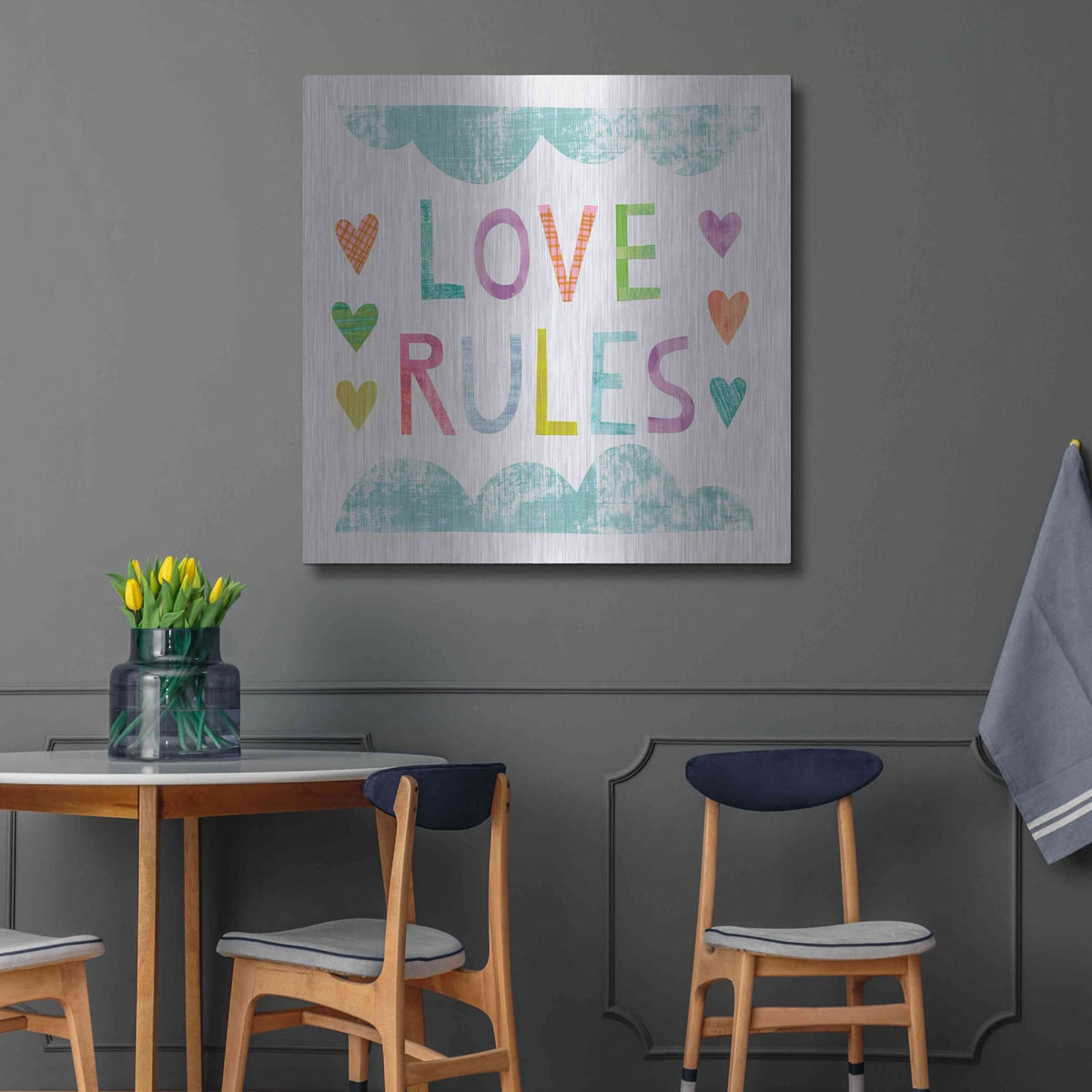 'Unicorn Magic III' by Melissa Averinos – Metal Wall Art, 36x36 room view