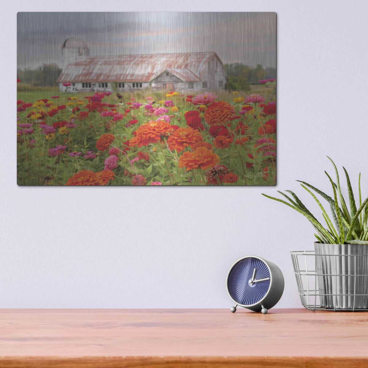 'Vermont Flowers' by Lori Deiter – Metal Wall Art, 16x12 room view