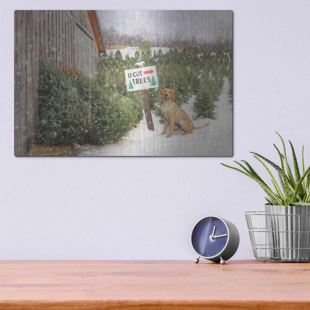 'U-Cut Trees' by Lori Deiter – Metal Wall Art, 16x12 room view