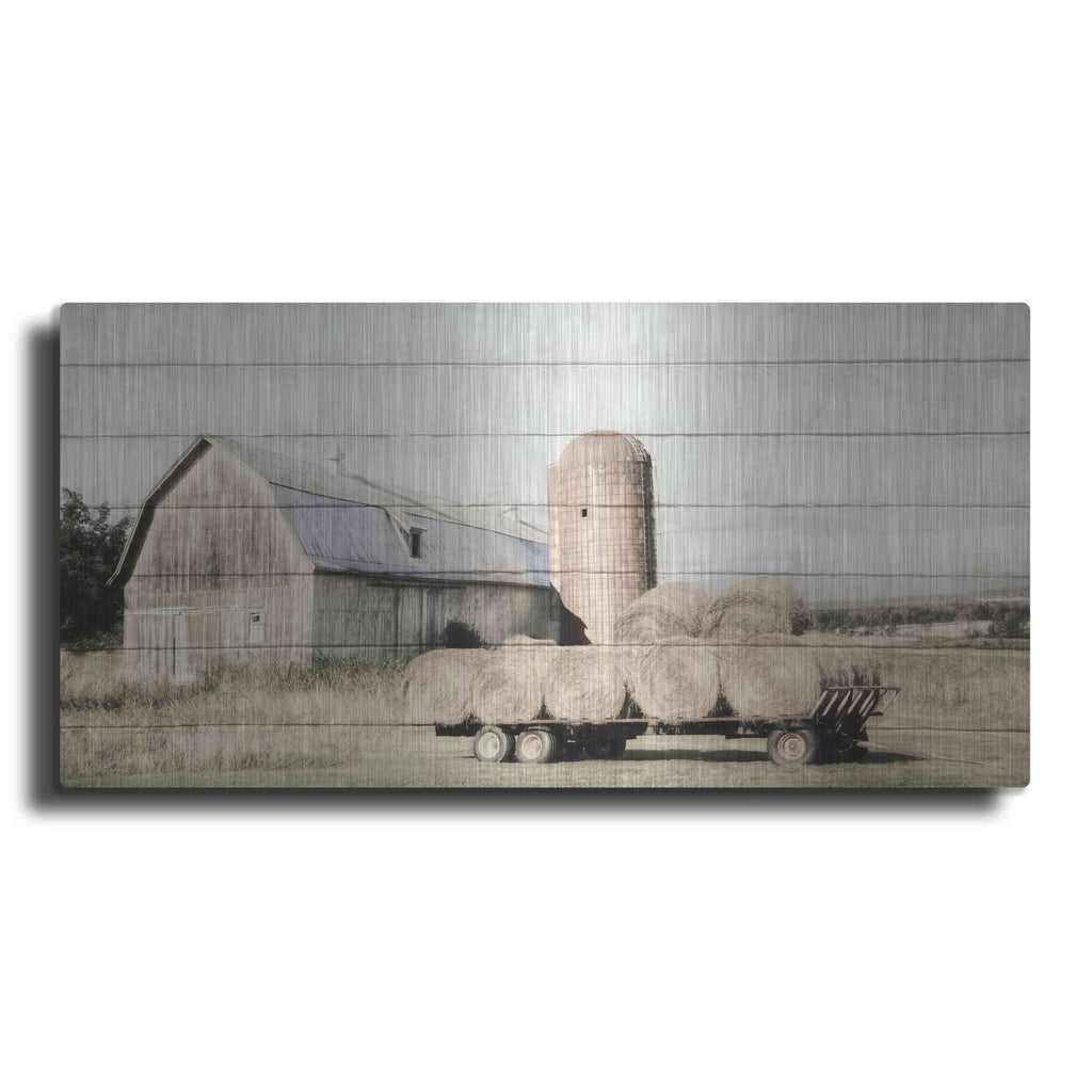 'Wagon of Hay' by Lori Deiter – Metal Wall Art