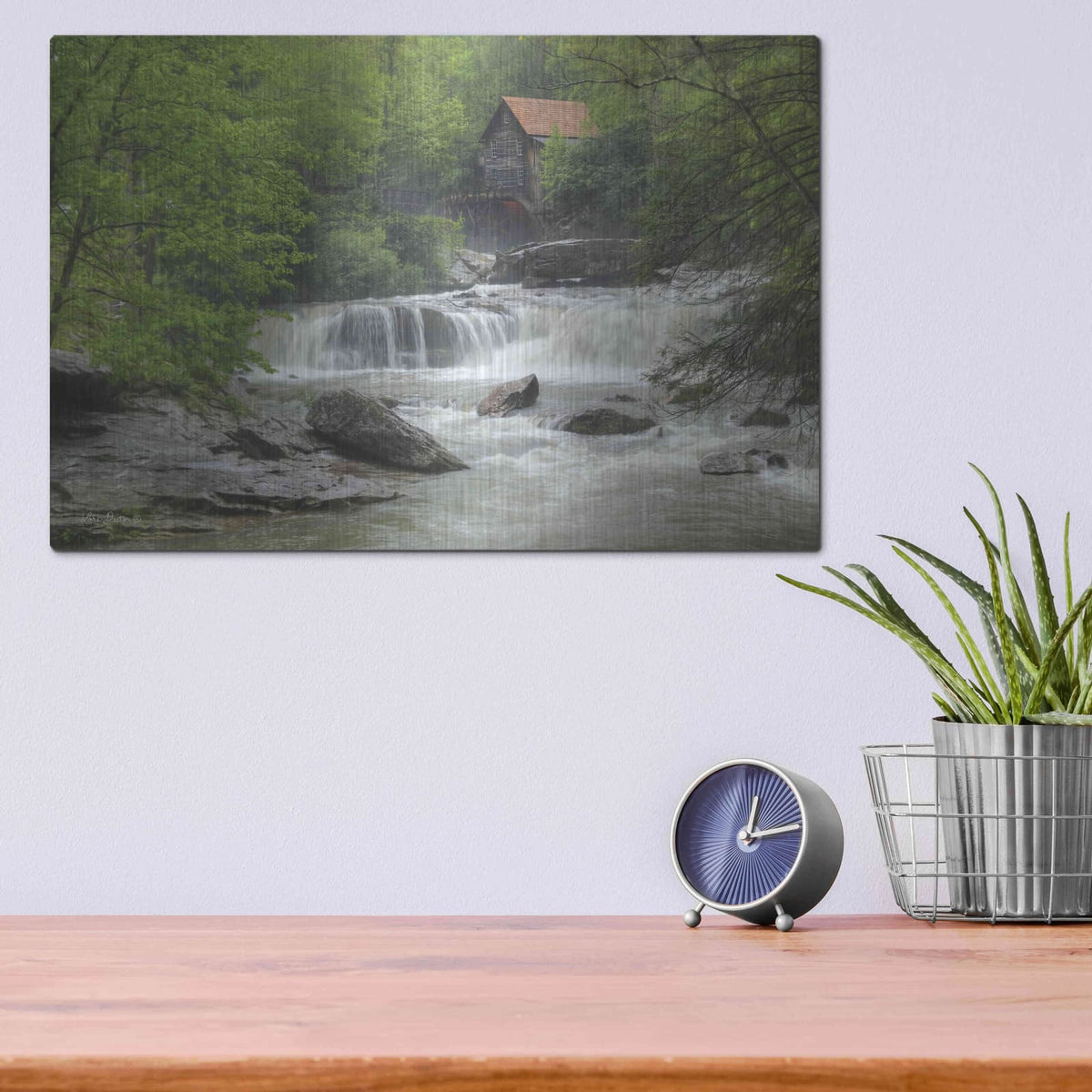 'Glade Creek Grist Mill' by Lori Deiter – Metal Wall Art, 16x12 room view