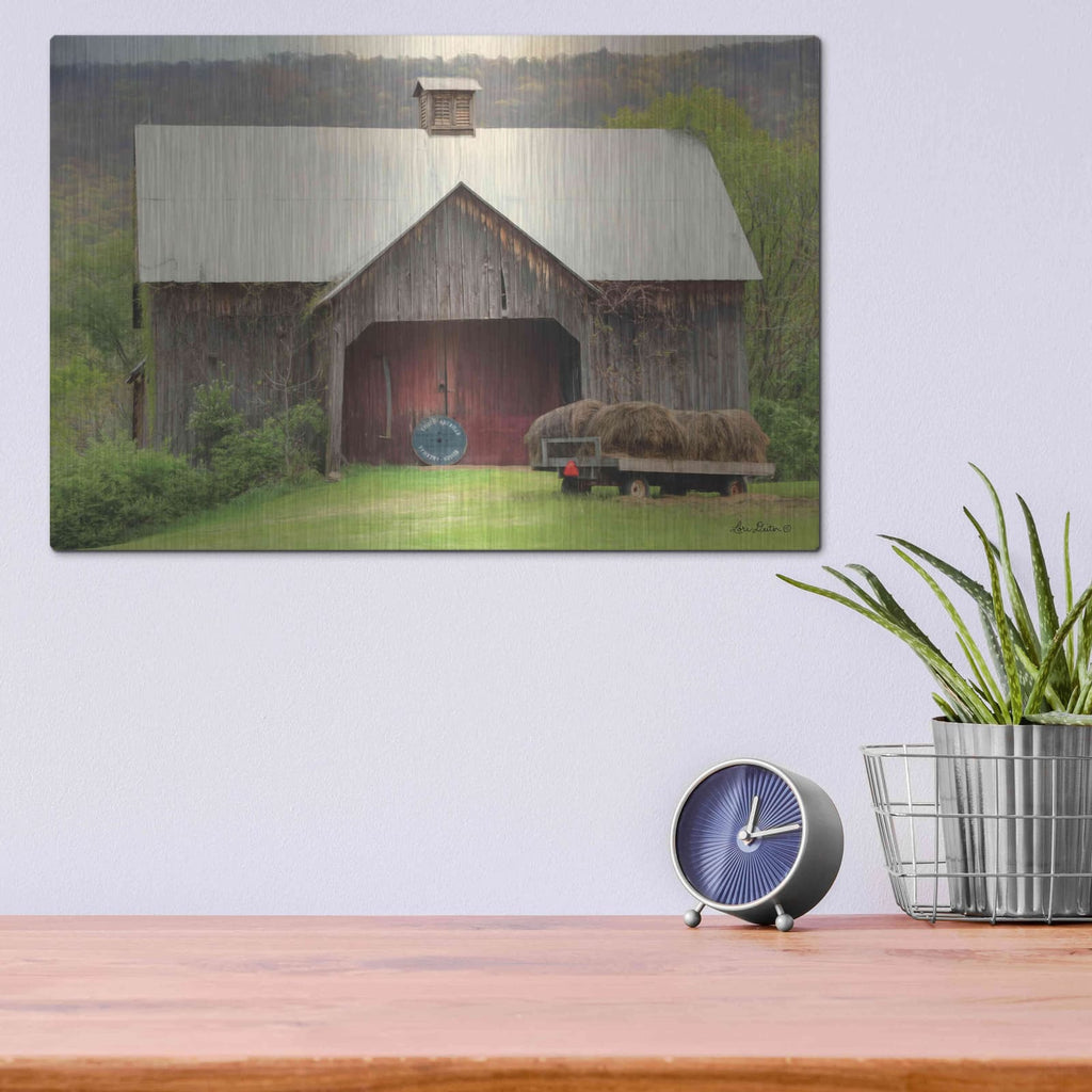 'Old Hay' by Lori Deiter – Metal Wall Art, 16x12 room view