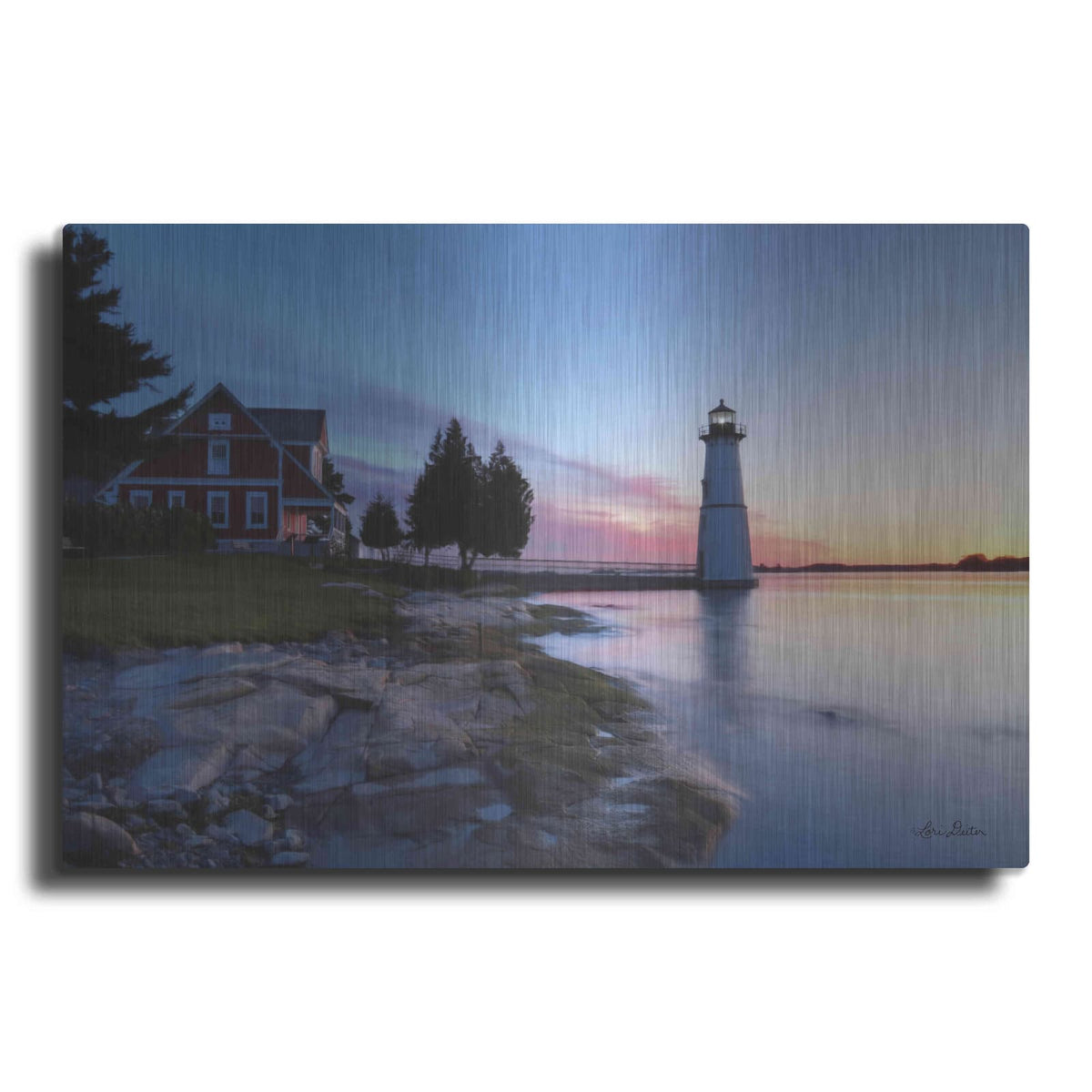 'Dusk at Rock Island' by Lori Deiter – Metal Wall Art