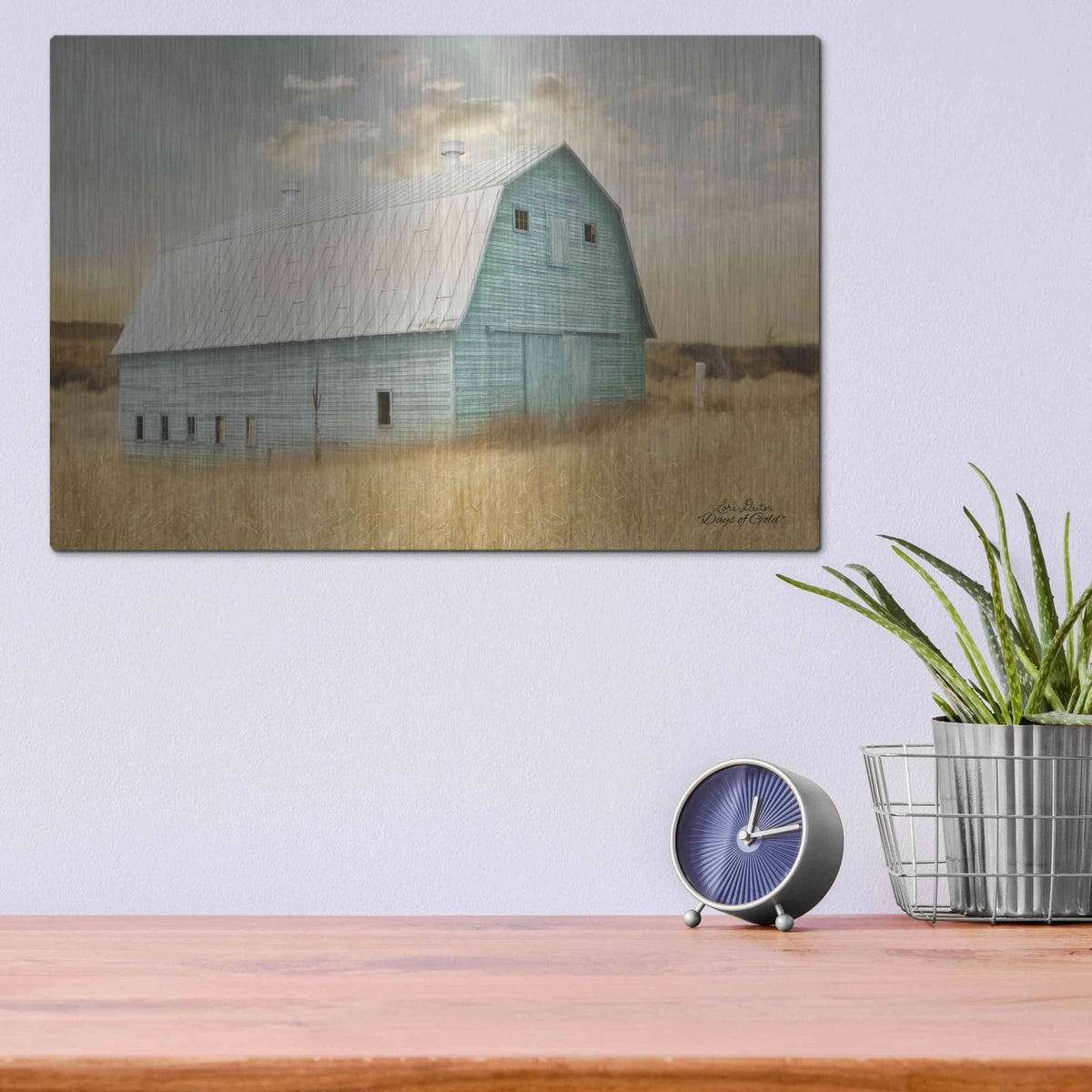 'Days of Gold' by Lori Deiter – Metal Wall Art, 16x12 room view