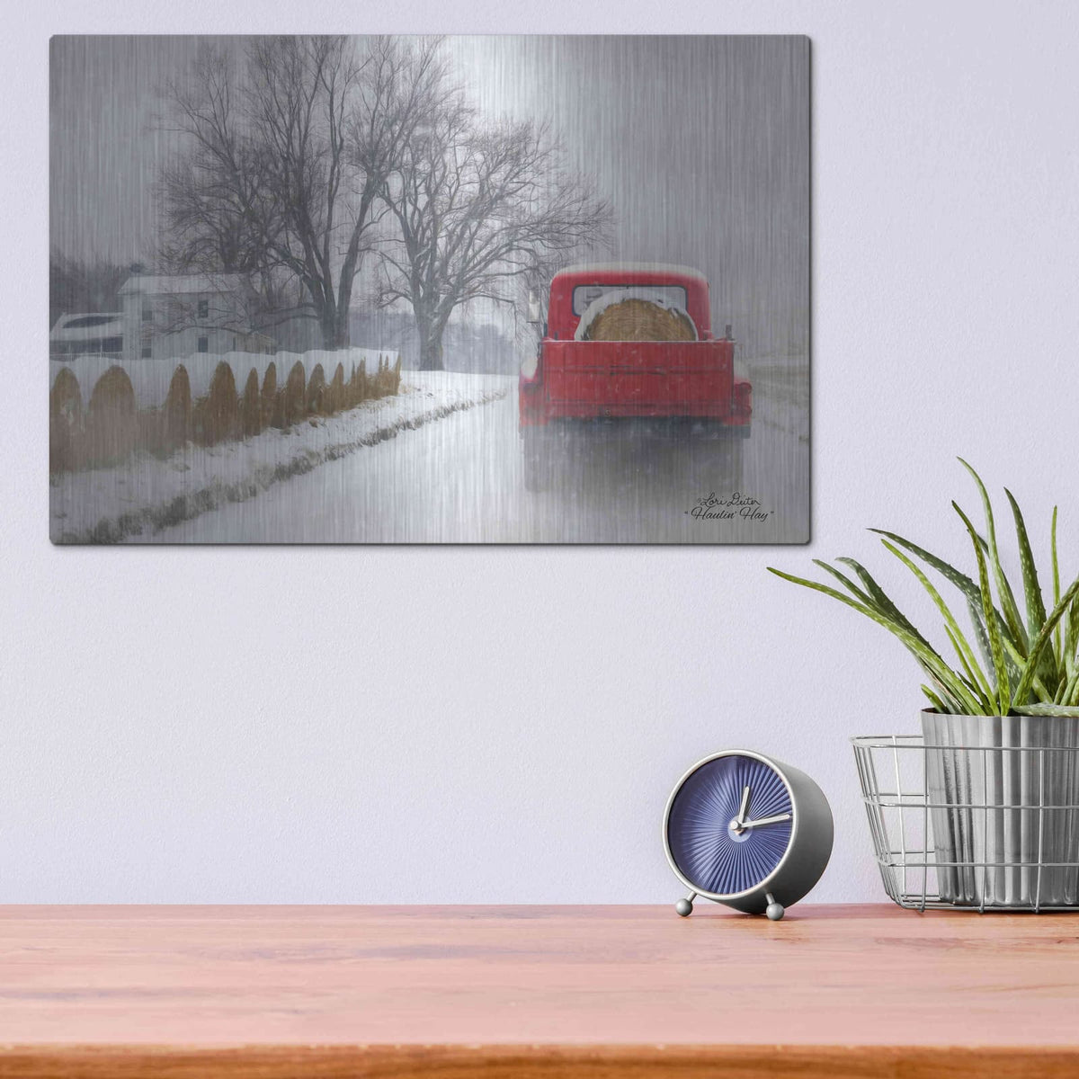'Haulin' Hay' by Lori Deiter – Metal Wall Art, 16x12 room view