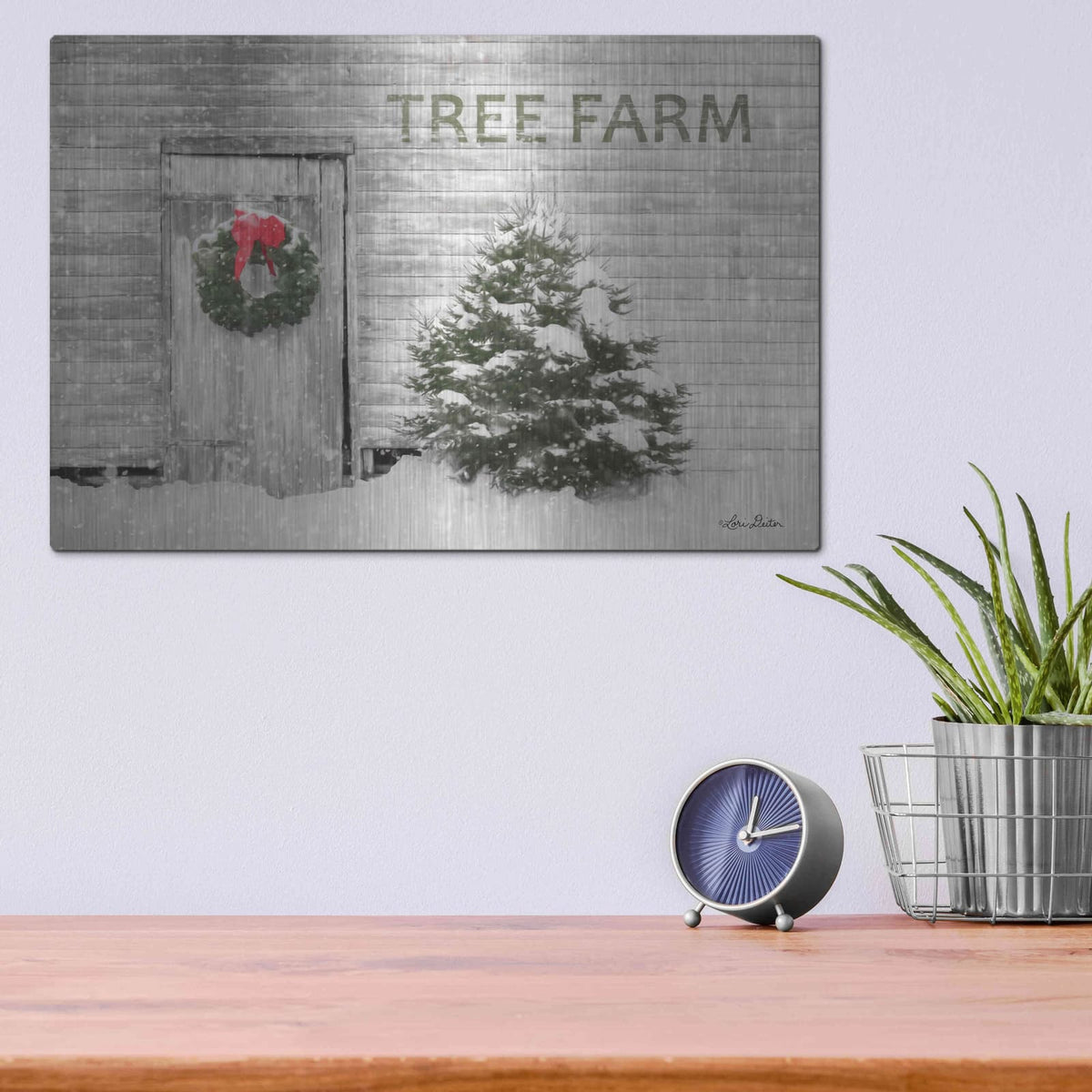 'Tree Farm' by Lori Deiter – Metal Wall Art, 16x12 room view
