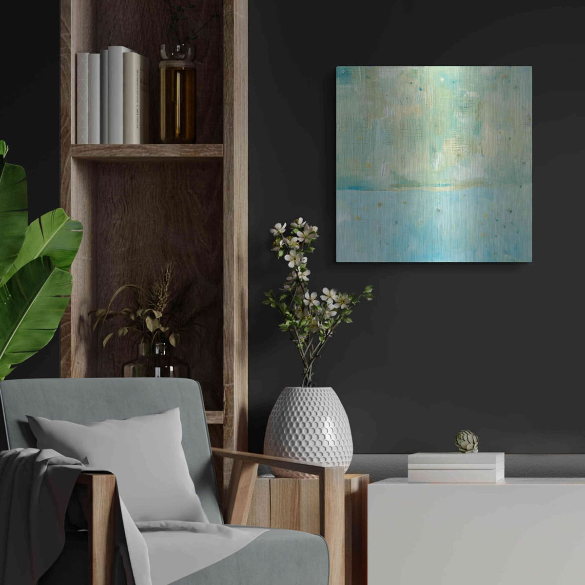 'Dreaming of the Shore' by Melissa Averinos – Metal Wall Art, 24x24 room view