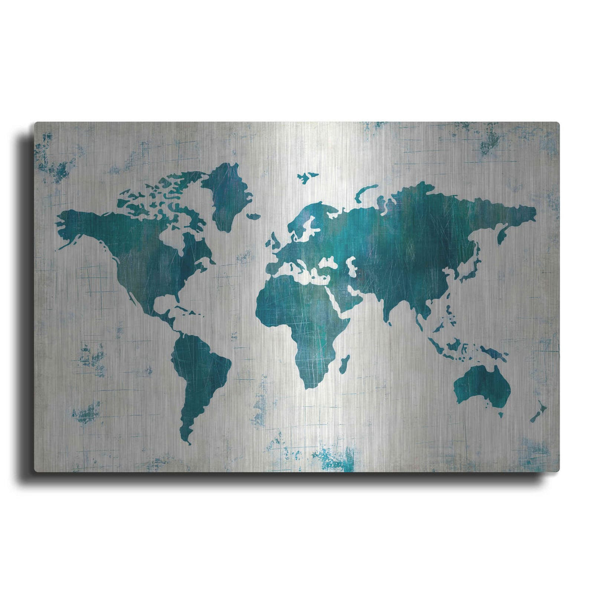 'Discover the World Blue' by Melissa Averinos – Metal Wall Art