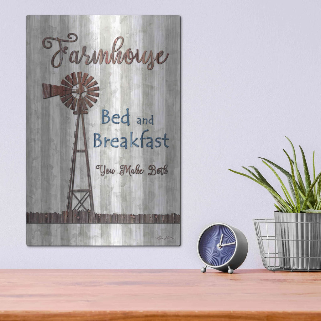 'Farmhouse Bed & Breakfast' by Lori Deiter – Metal Wall Art, 12x16 room view