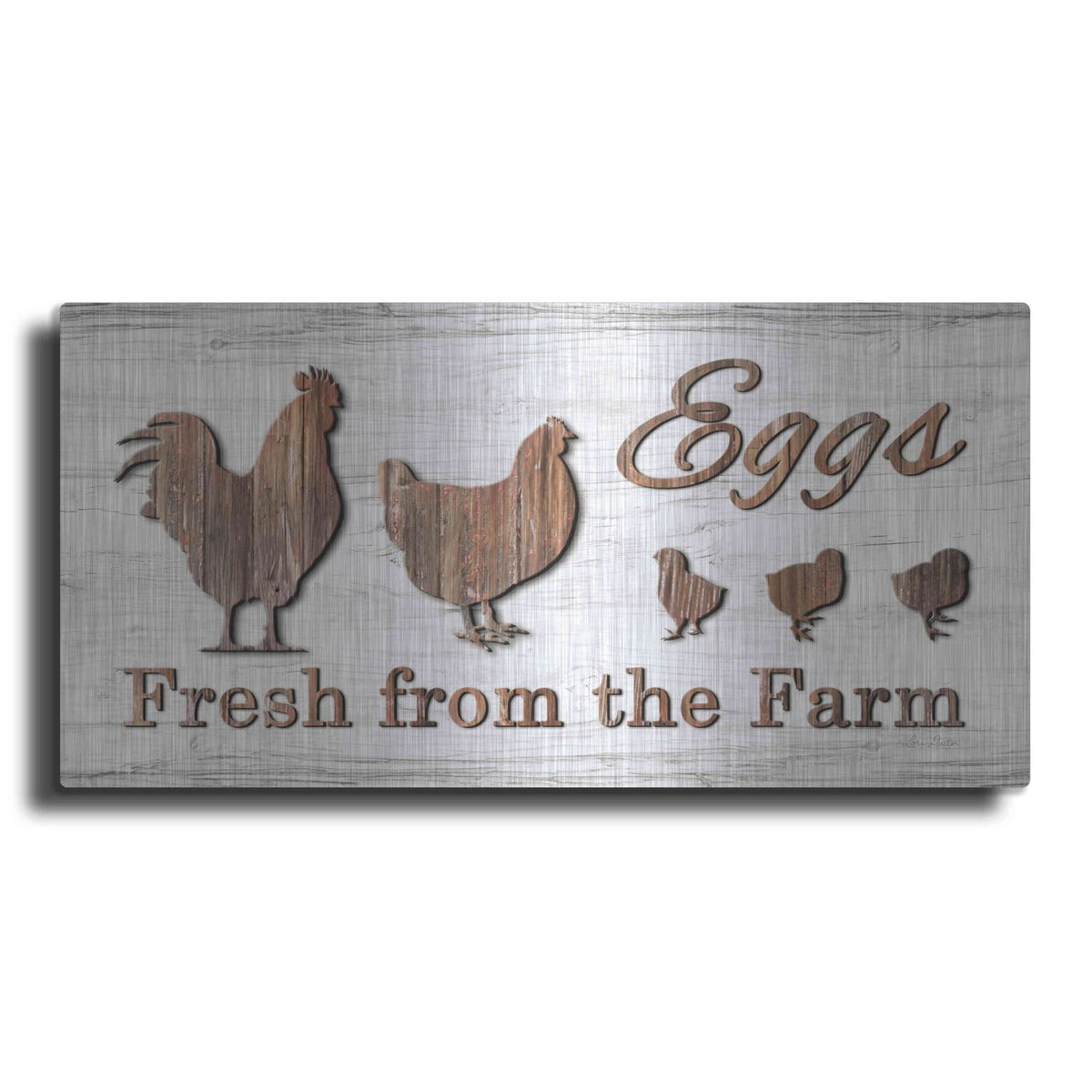 'Farm Fresh Eggs' by Lori Deiter – Metal Wall Art