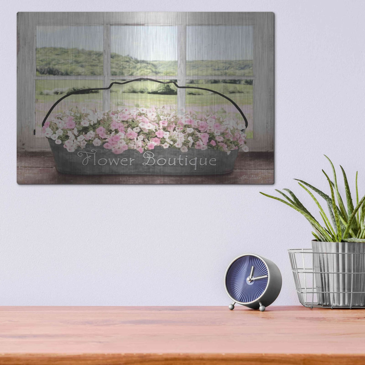 'Flower Boutique' by Lori Deiter – Metal Wall Art, 16x12 room view
