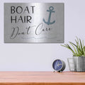 'Boat Hair, Don't Care' by Lori Deiter – Metal Wall Art, 16x12 room view
