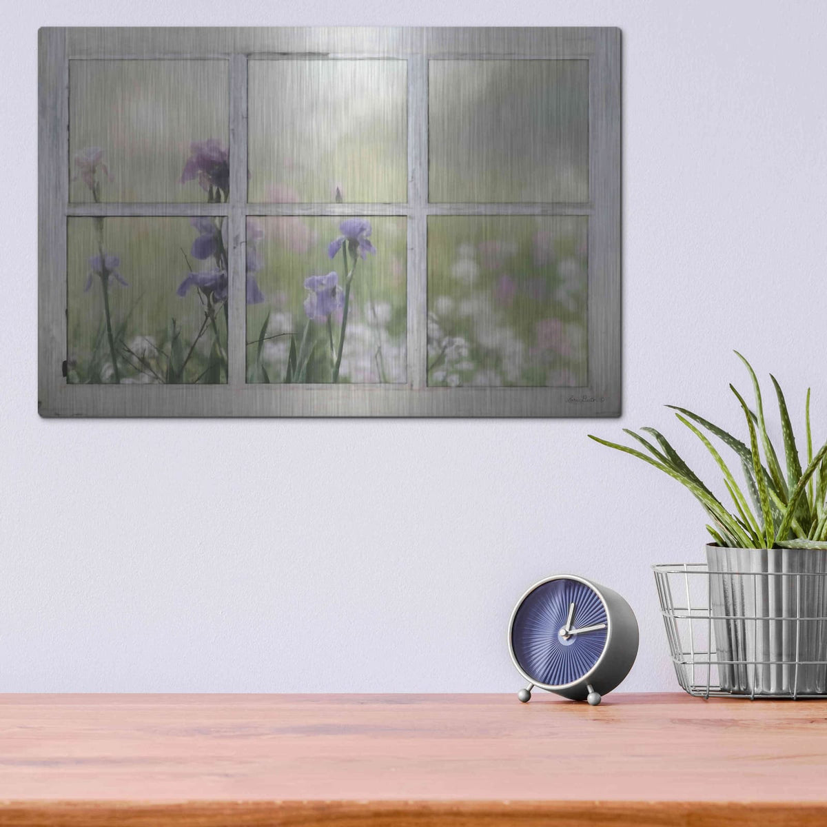 'Framed Flowers' by Lori Deiter – Metal Wall Art, 16x12 room view