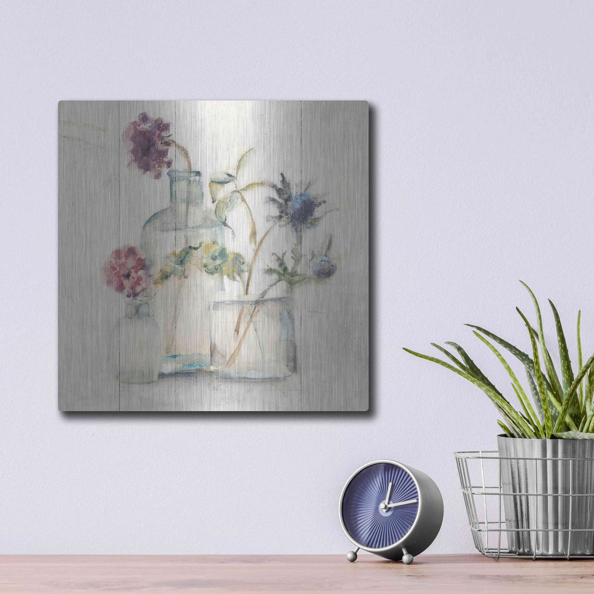 'Blossoms on Birch II' by Cheri Blum – Metal Wall Art, 12x12 room view
