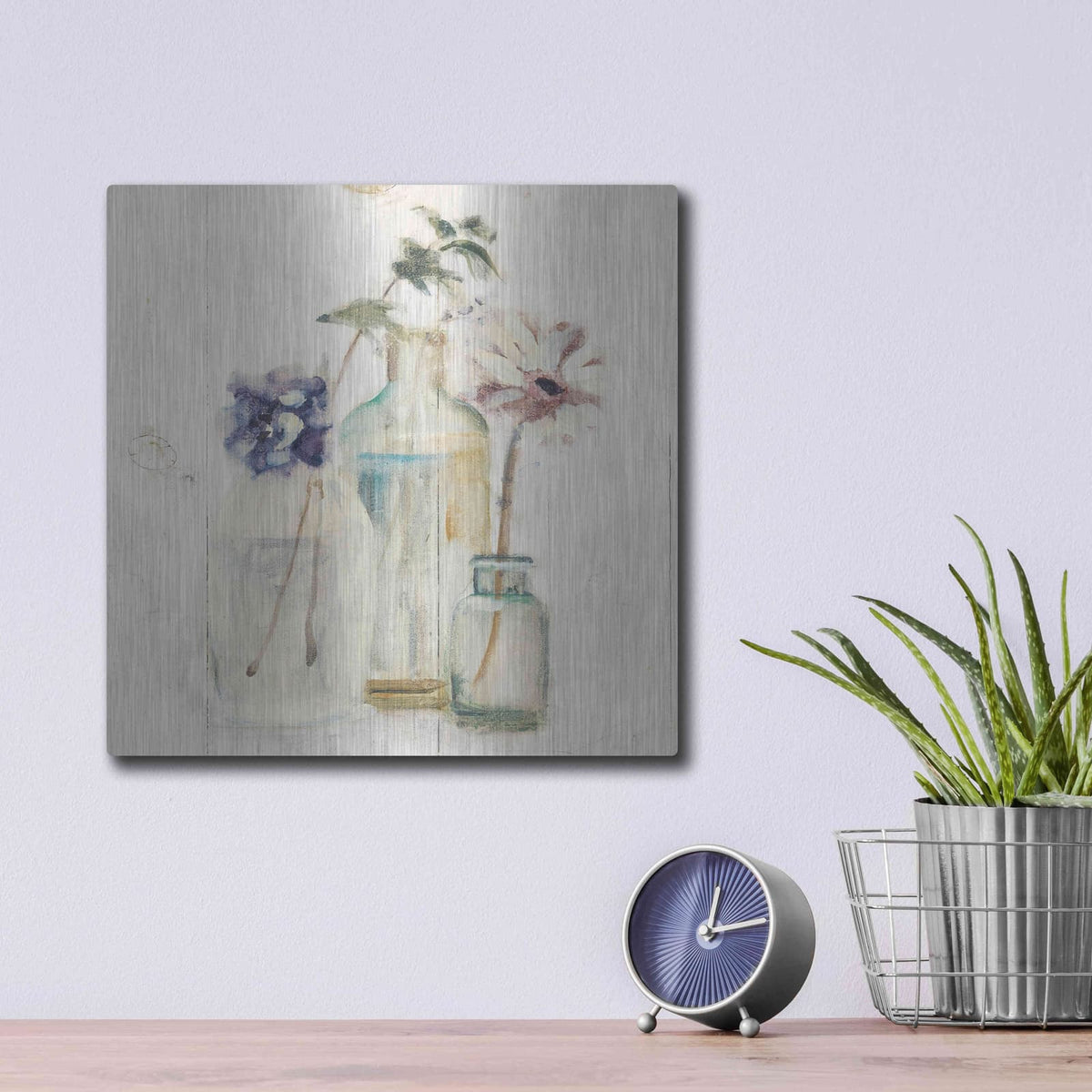'Blossoms on Birch III' by Cheri Blum – Metal Wall Art, 12x12 room view
