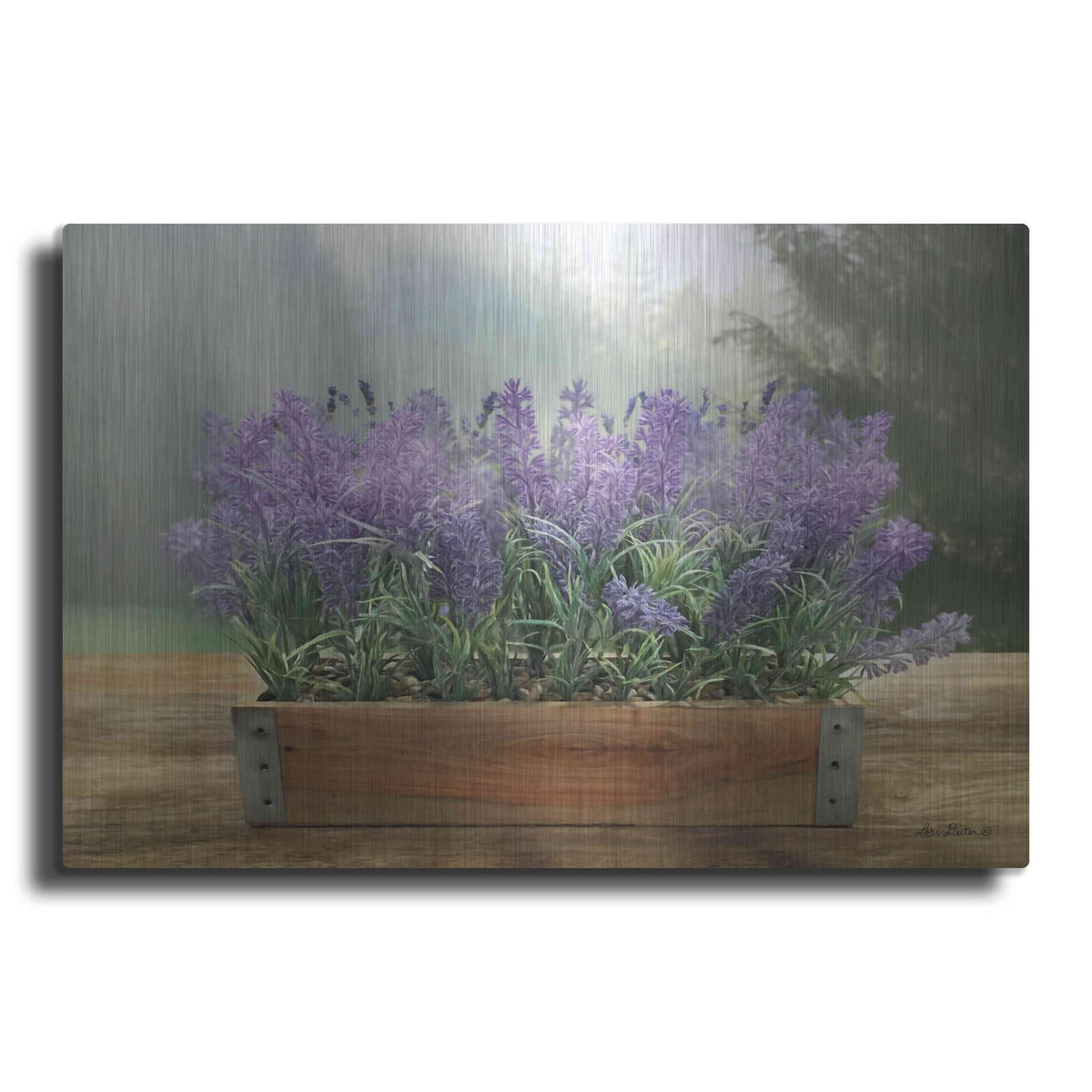 'Lavender Planter' by Lori Deiter – Metal Wall Art