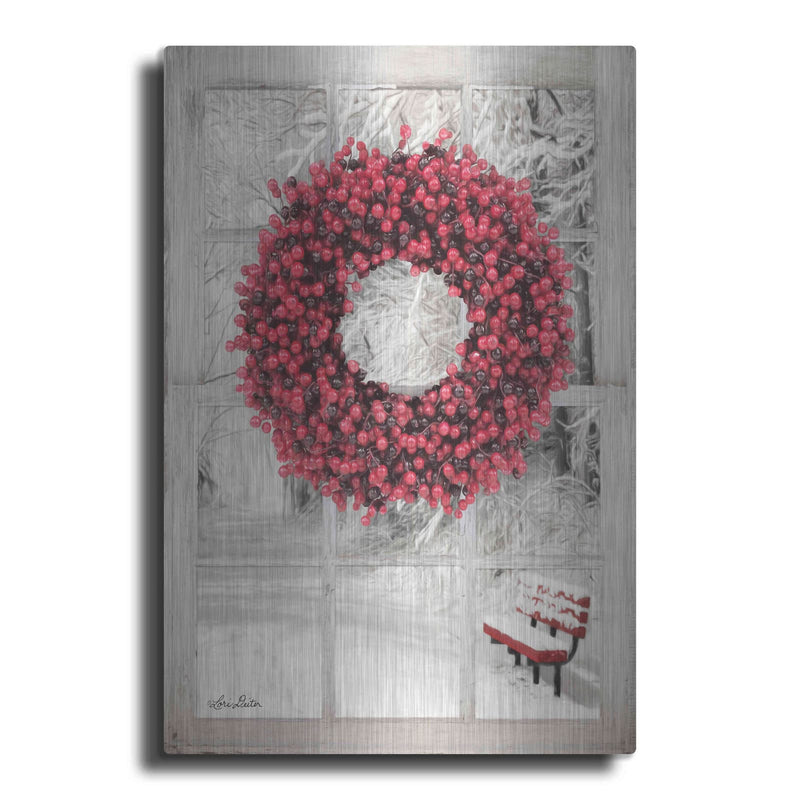 'Beaded Wreath View I' by Lori Deiter – Metal Wall Art
