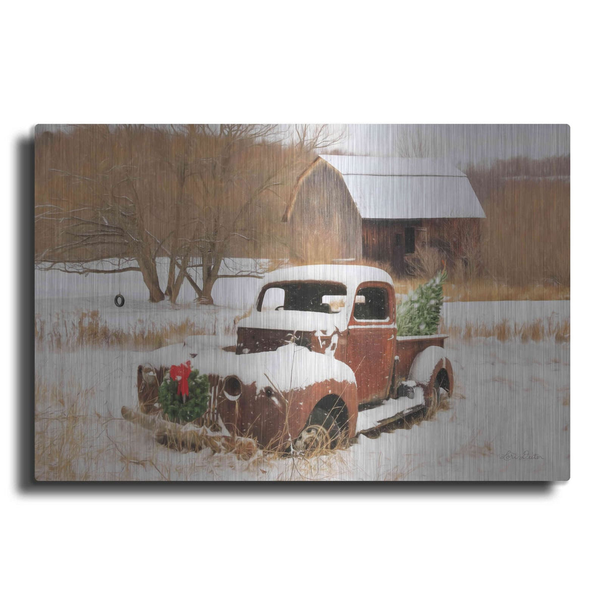 'Christmas Lawn Ornament' by Lori Deiter – Metal Wall Art