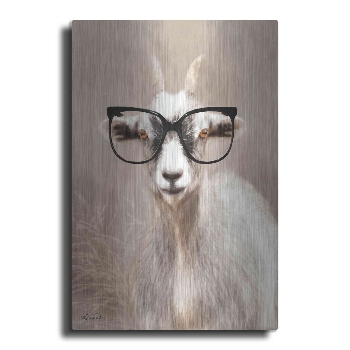 'See Clearly Goat' by Lori Deiter – Metal Wall Art