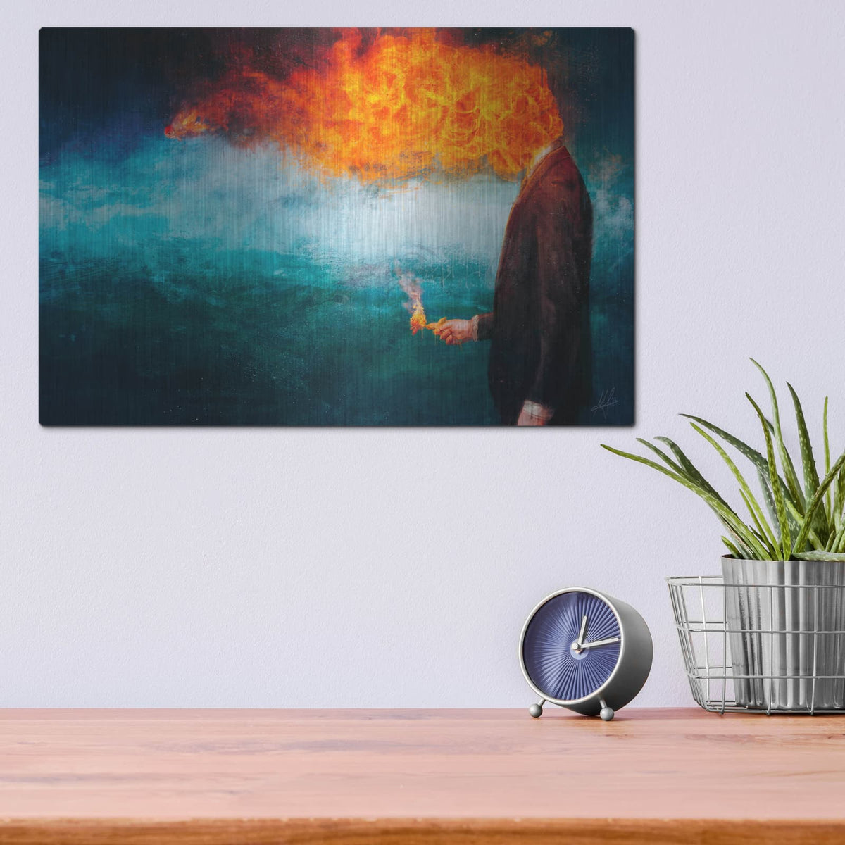 'Deep' by Mario Sanchez Nevado – Metal Wall Art, 16x12 room view