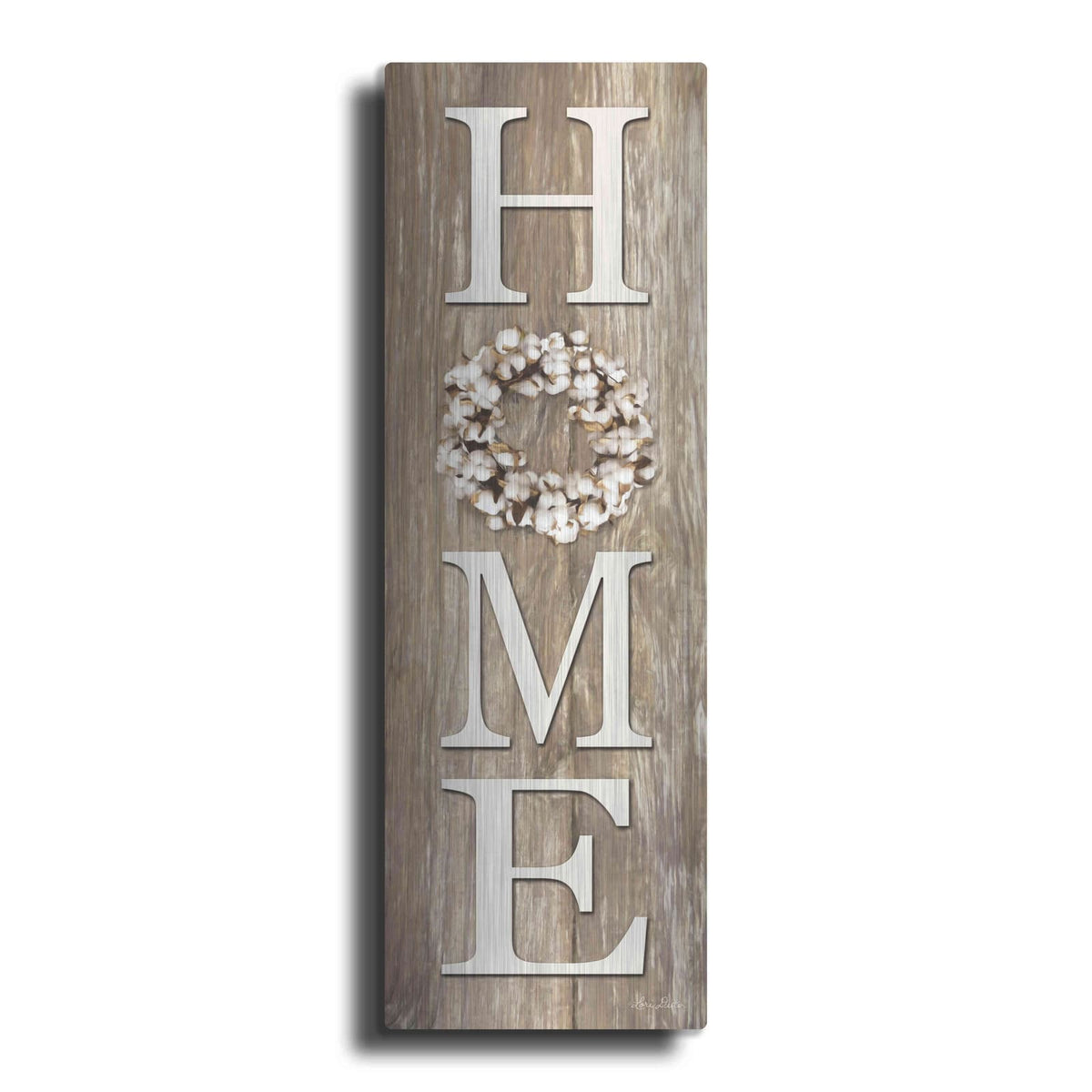 'Cotton Wreath Home' by Lori Deiter – Metal Wall Art
