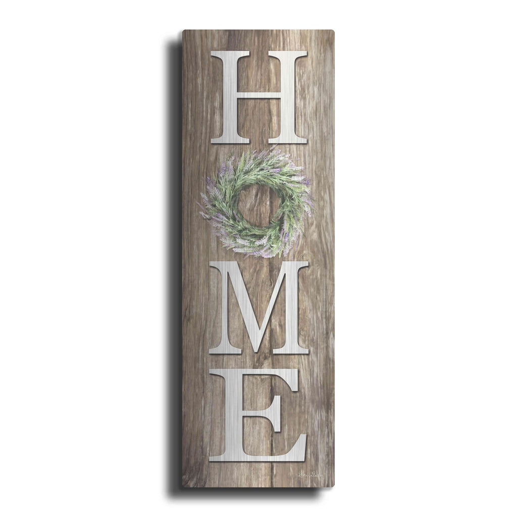 'Lavender Wreath Home' by Lori Deiter – Metal Wall Art