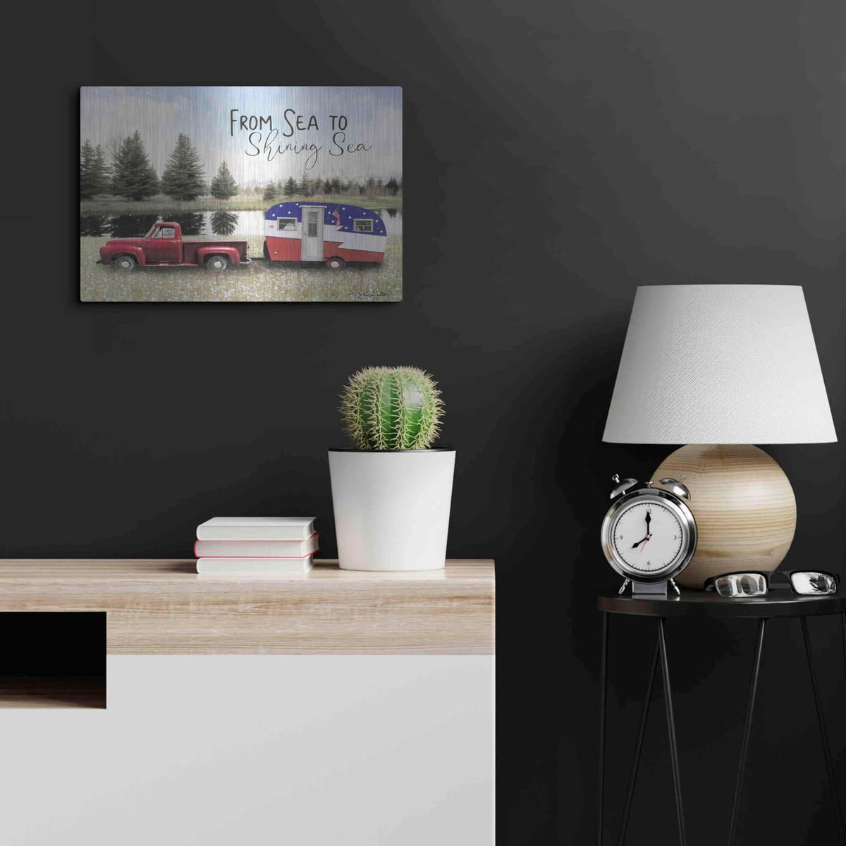 'American Camper' by Lori Deiter – Metal Wall Art, 24x16 room view