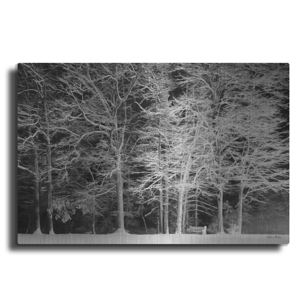 'Snowy Trees' by Lori Deiter – Metal Wall Art