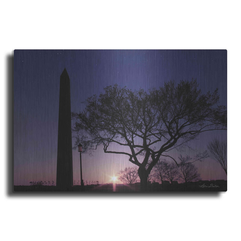 'Nightfall at the Washington Monument' by Lori Deiter – Metal Wall Art