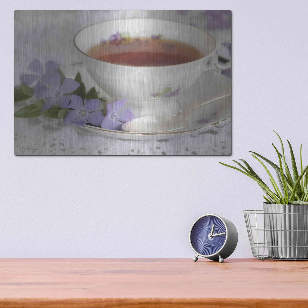 'Periwinkle and Tea' by Lori Deiter – Metal Wall Art, 16x12 room view