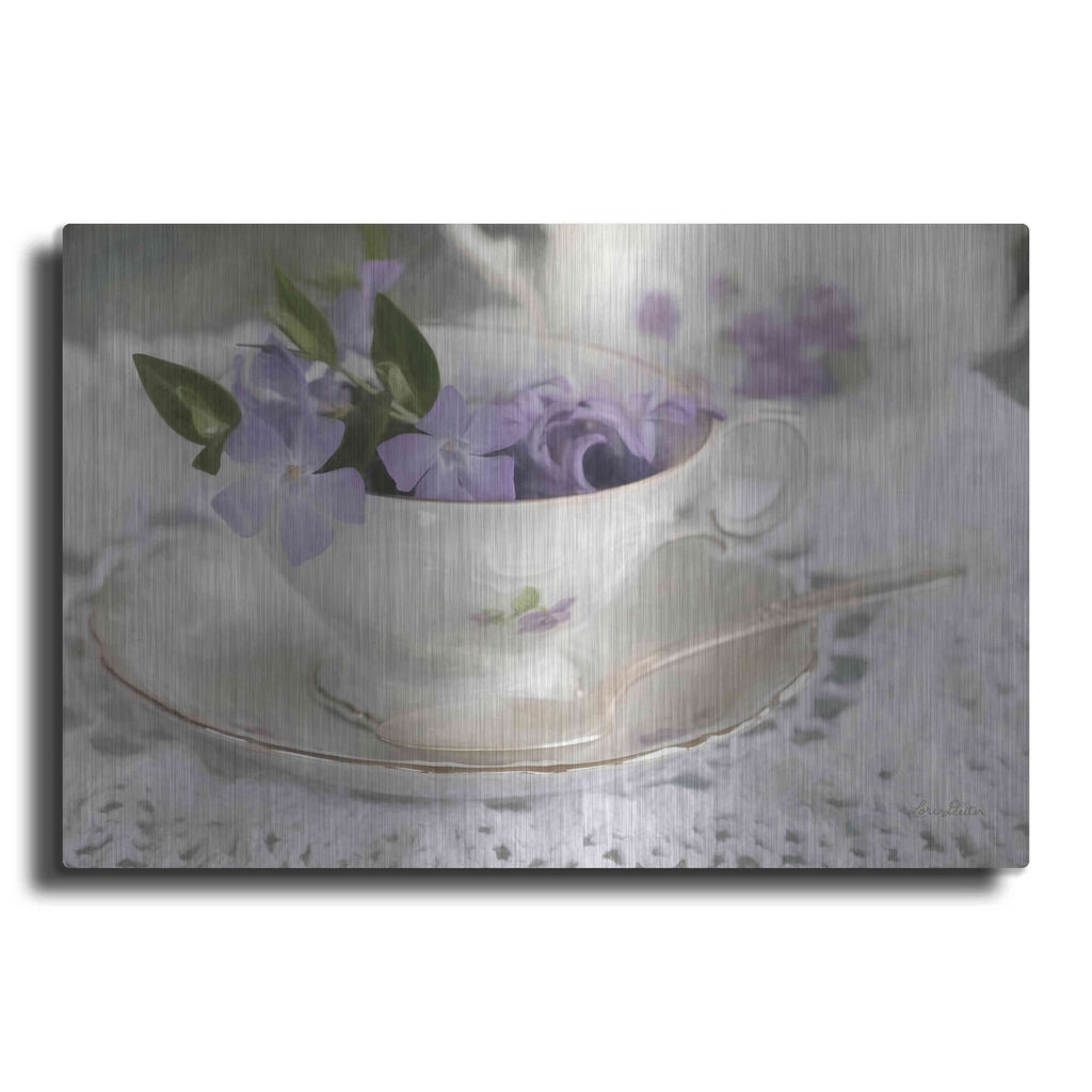 'Violet Teacup II' by Lori Deiter – Metal Wall Art