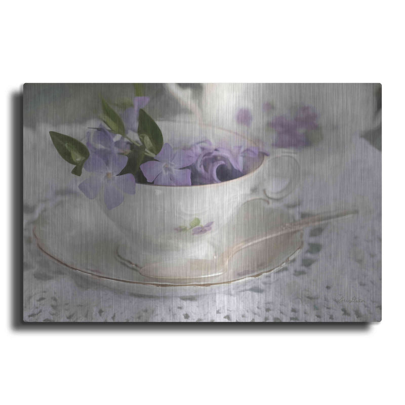 'Violet Teacup II' by Lori Deiter – Metal Wall Art