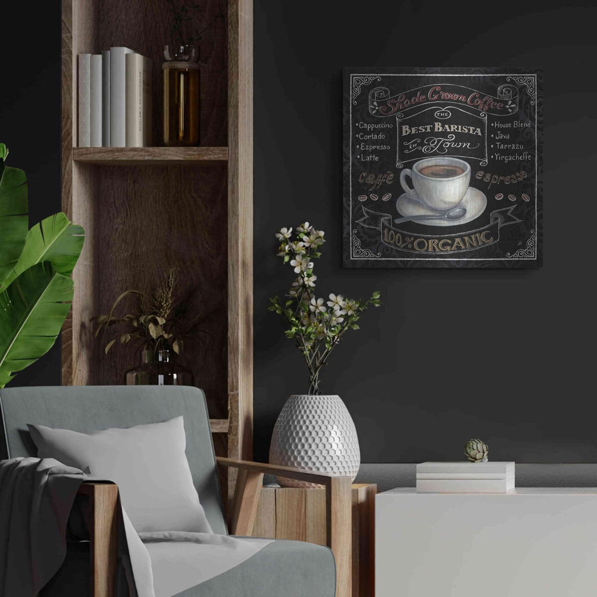 'Morning Treat Square II' by Daphne Brissonnet – Metal Wall Art, 24x24 room view