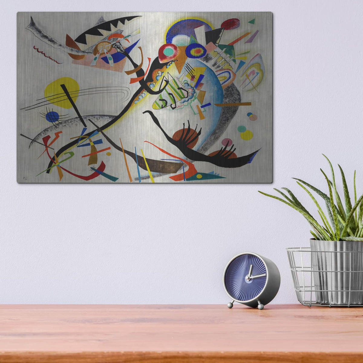 'Blue Segment' by Wassily Kandinsky – Metal Wall Art, 16x12 room view