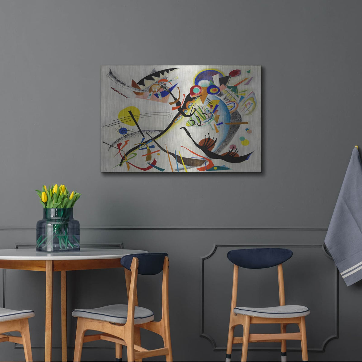 'Blue Segment' by Wassily Kandinsky – Metal Wall Art, 36x24 room view