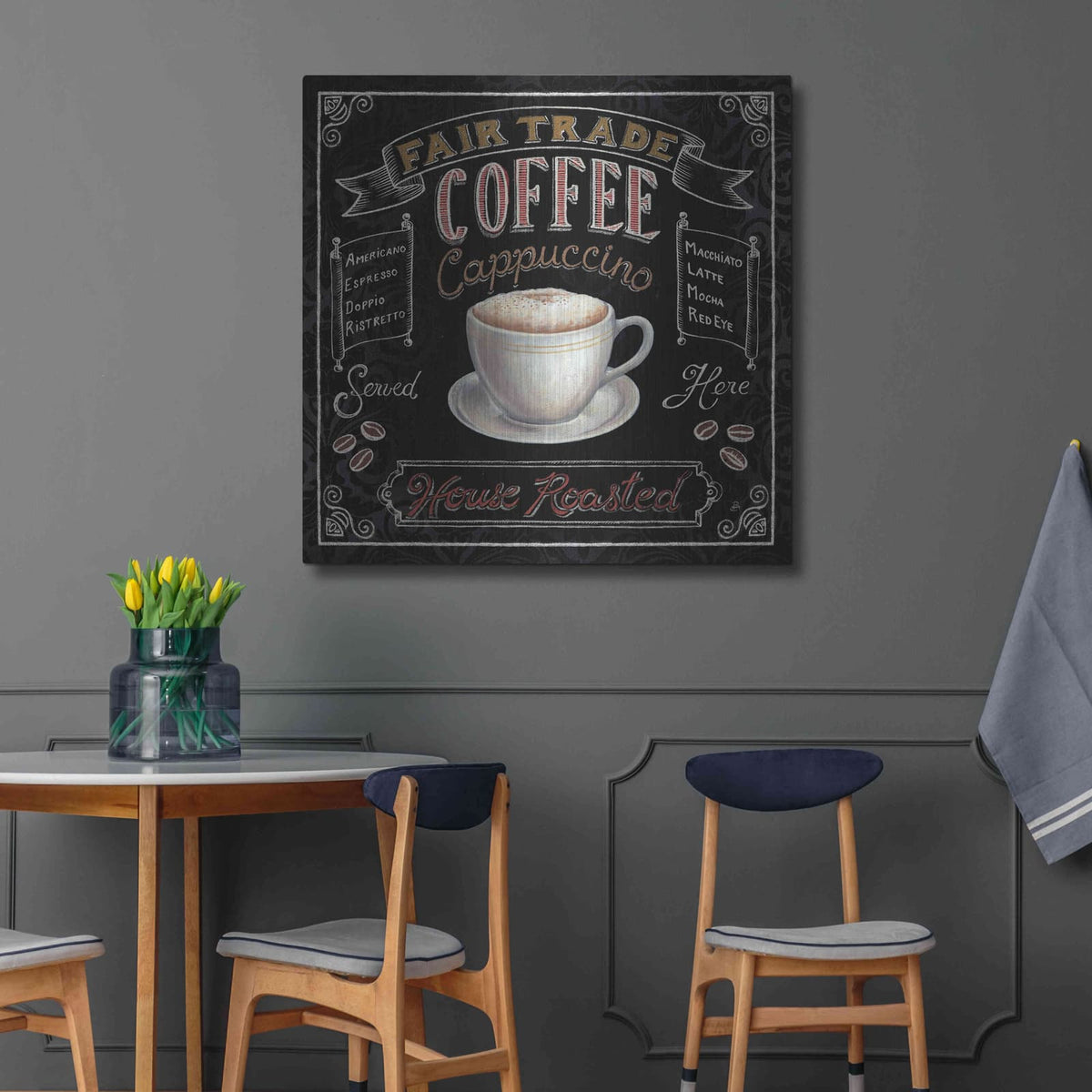 'Morning Treat Square I' by Daphne Brissonnet – Metal Wall Art, 36x36 room view