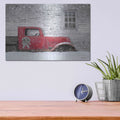 'Christmas Truck with Plaid Bow' by Lori Deiter – Metal Wall Art, 16x12 room view