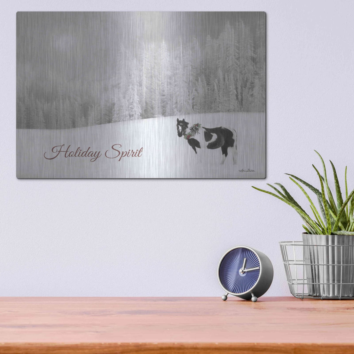'Holiday Spirit' by Lori Deiter – Metal Wall Art, 16x12 room view