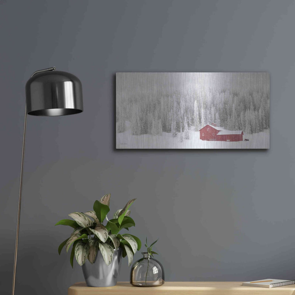 'Old Wyoming Barn' by Lori Deiter – Metal Wall Art, 24x12 room view
