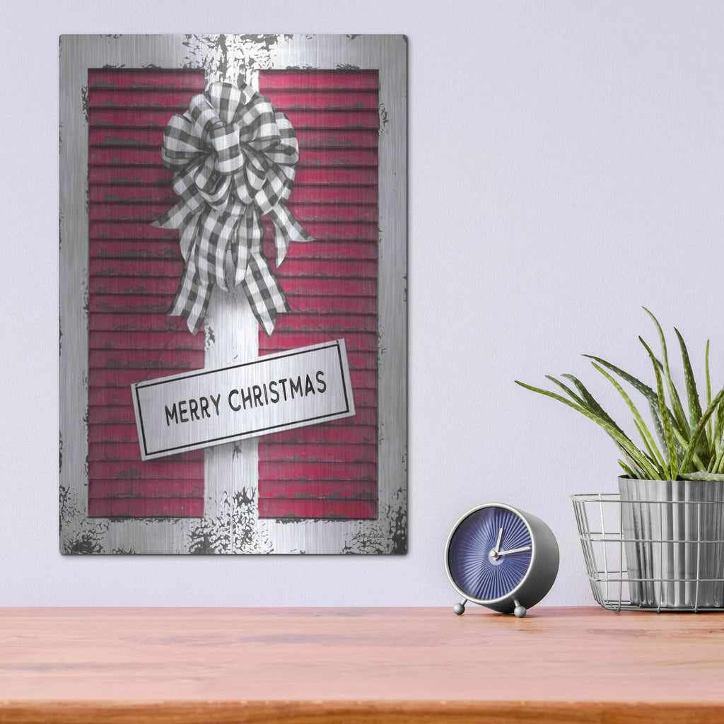 'Christmas Shutters Merry Christmas' by Lori Deiter – Metal Wall Art, 12x16 room view