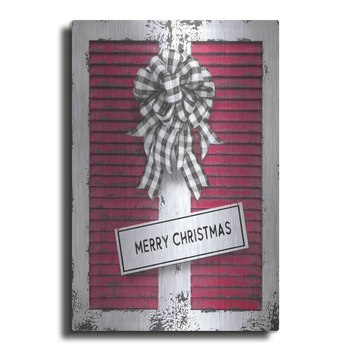 'Christmas Shutters Merry Christmas' by Lori Deiter – Metal Wall Art