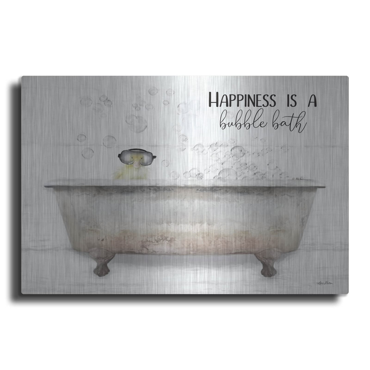 'Happiness Bubble Bath' by Lori Deiter – Metal Wall Art