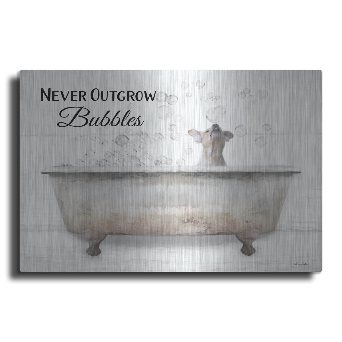 'Never Outgrow Bubbles' by Lori Deiter – Metal Wall Art