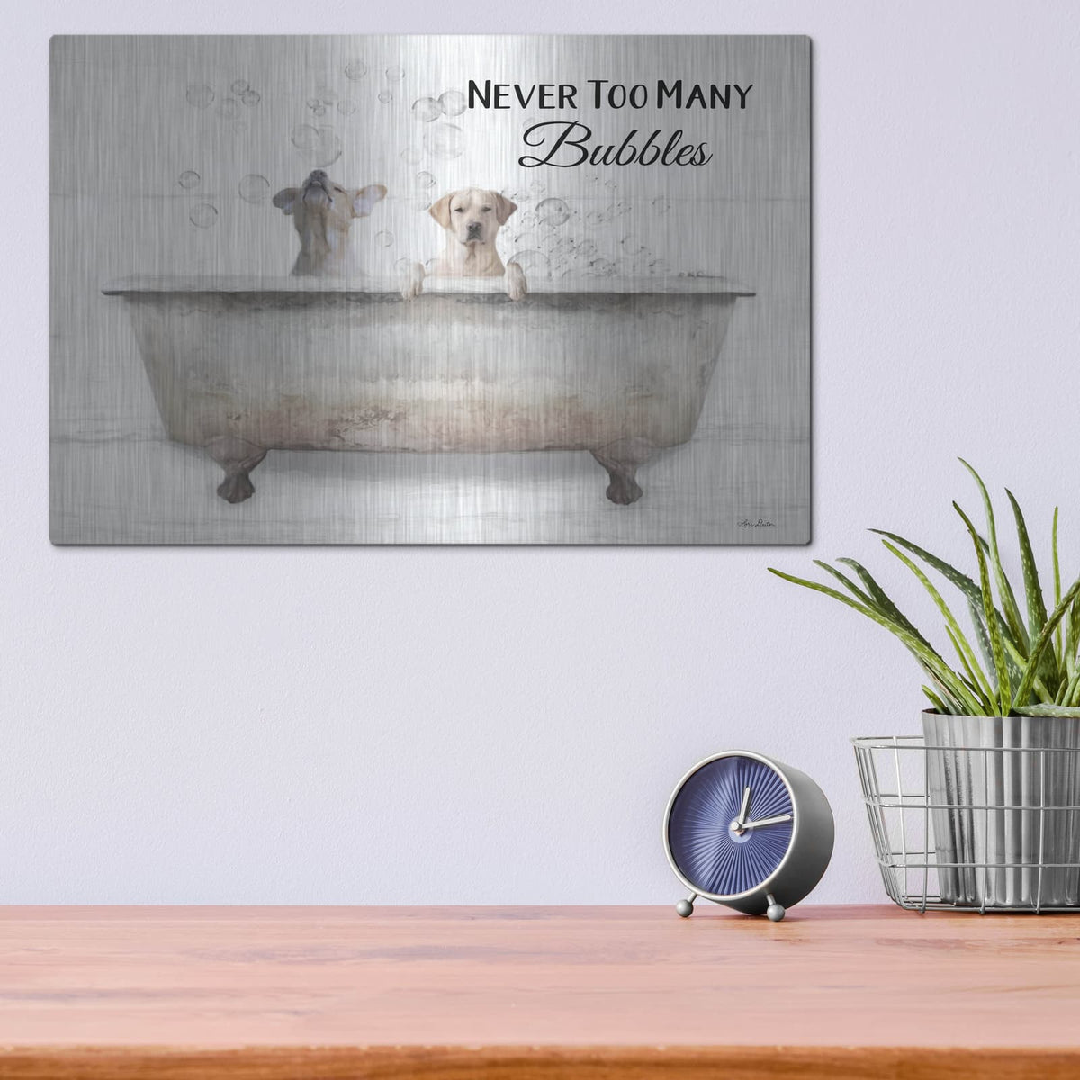 'Never Too Many Bubbles' by Lori Deiter – Metal Wall Art, 16x12 room view