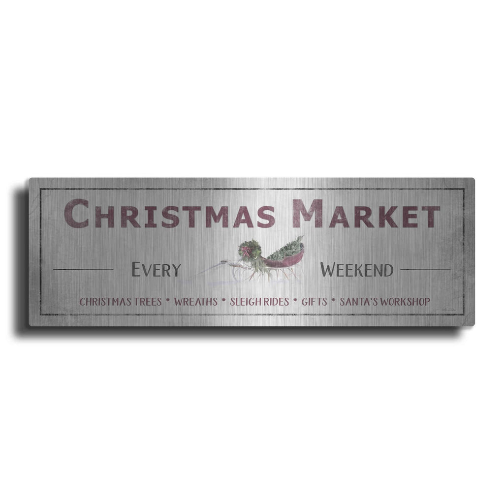 'Christmas Market Sign II' by Lori Deiter – Metal Wall Art