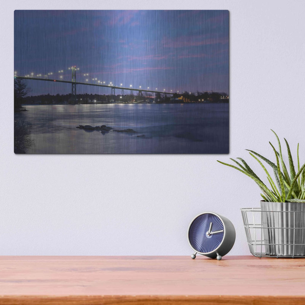 'Bridge at Night' by Lori Deiter – Metal Wall Art, 16x12 room view