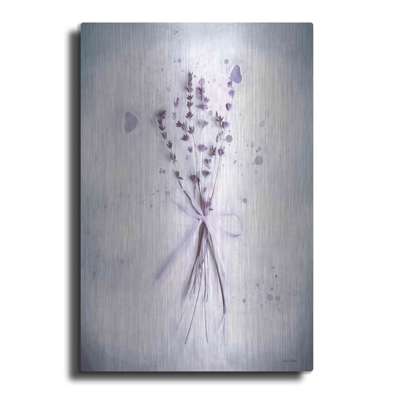 'Lavender and Butterflies I' by Lori Deiter – Metal Wall Art