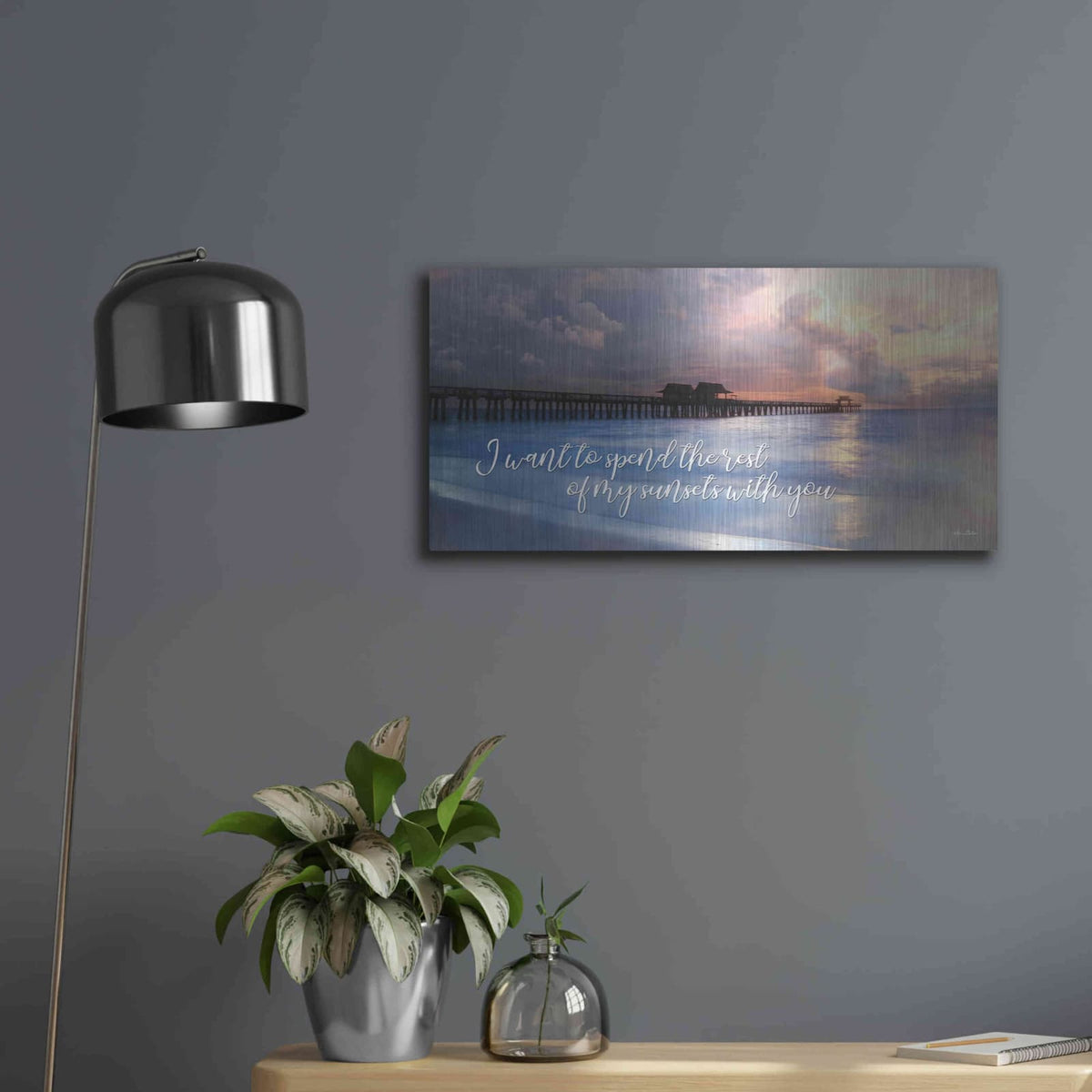 'Rest of My Sunsets I' by Lori Deiter – Metal Wall Art, 24x12 room view