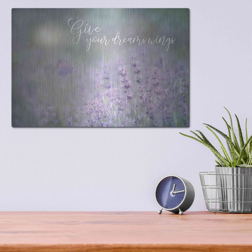 'Give Your Dreams Wings' by Lori Deiter – Metal Wall Art, 16x12 room view